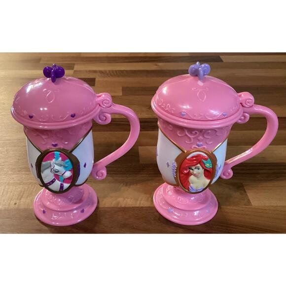 Ariel Mermaid & Bailey Circus Pink Unicorn Souvenir Collector Mugs Cups - Picture 9 of 10